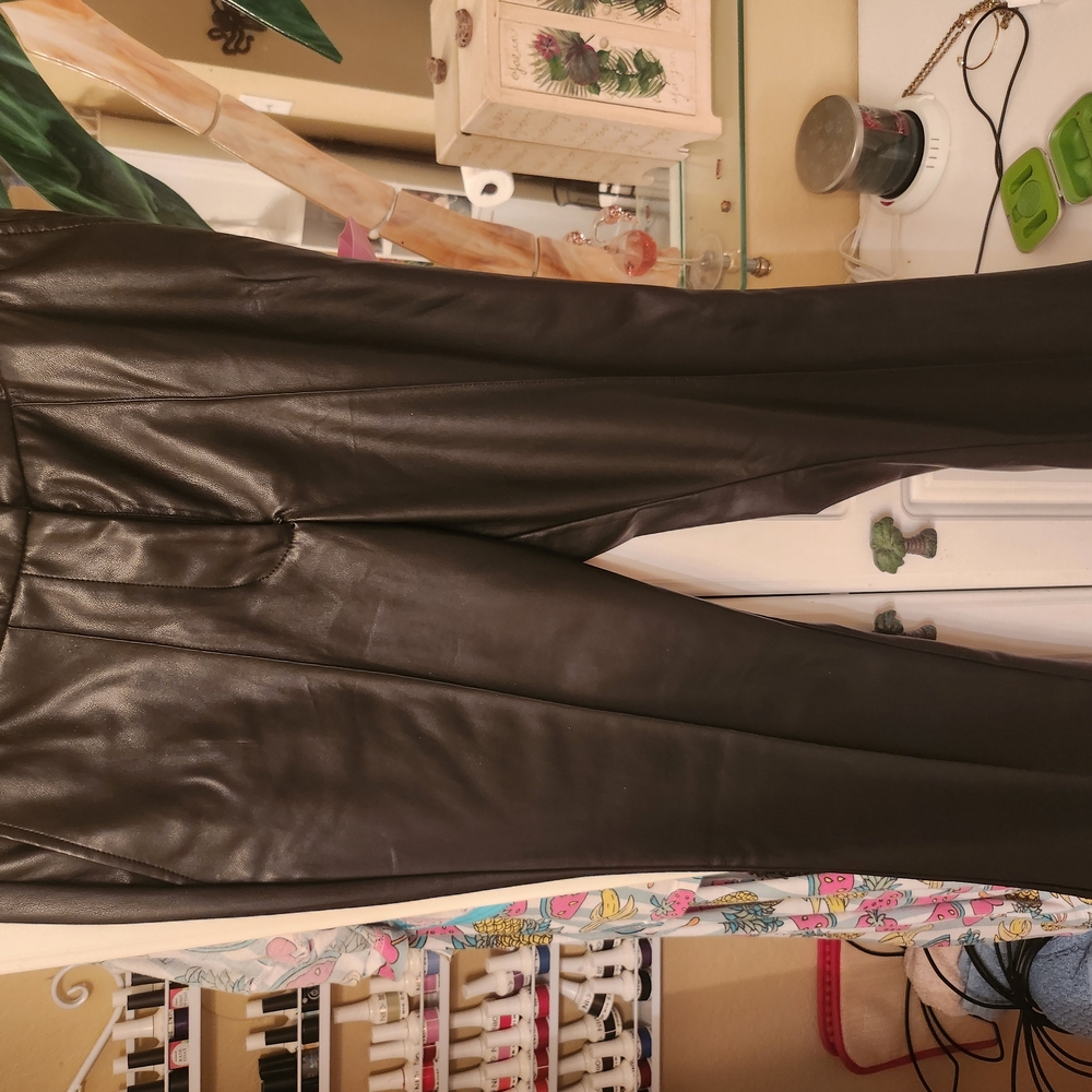 Black Faux Leather Pants